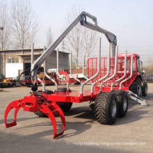 China Tip Quality Zm12006 12tons ATV Forest Log Trailer with Crane